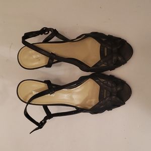 Worthington Black, open toe Leather,  Size 8M